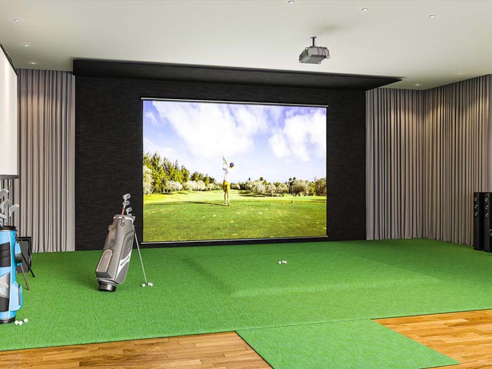 Golf simulator in home
