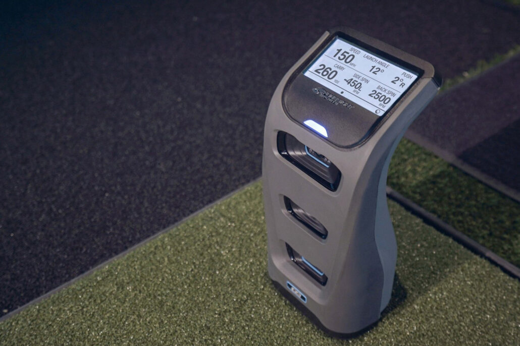 Golf simulator launch monitor